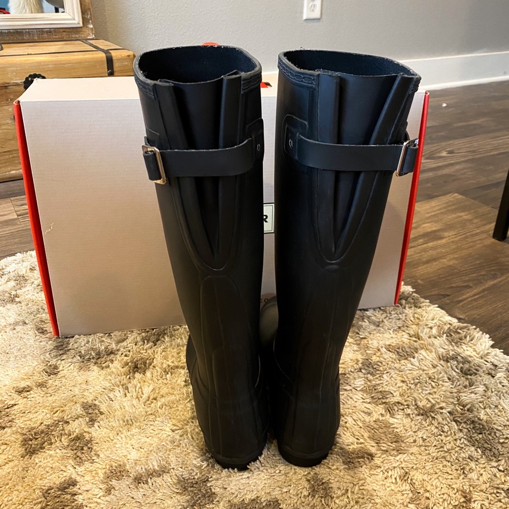 Hunter Boots Original Tall Adjustable Back - Black - Picture 2 of 5